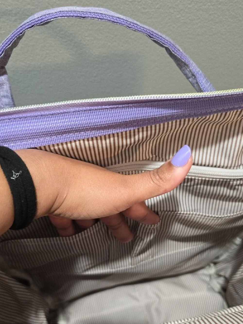 Lavender & Cream Women’s Convertible Backpack Tote by Lanneak